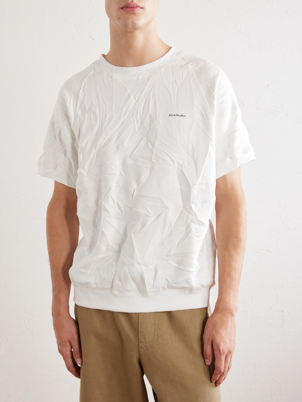 Fansas Logo-Print Crinkled-Jersey T-Shirt
