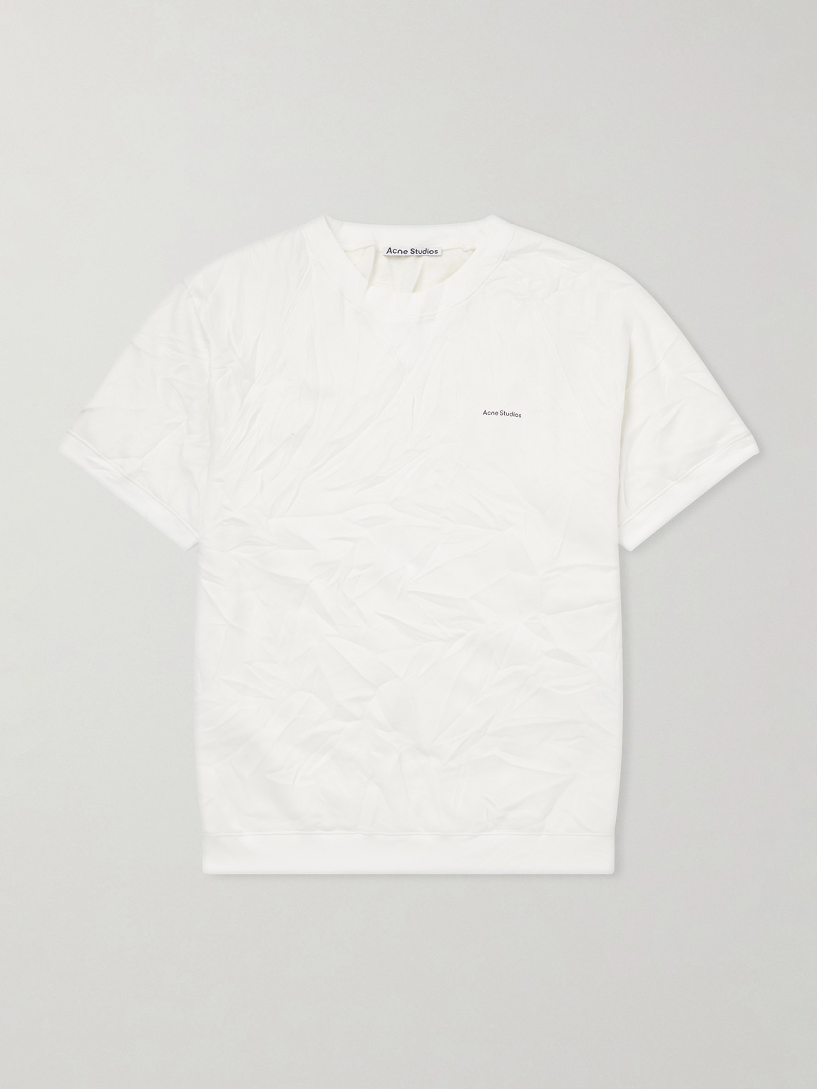 Acne Studios – Fansas Logo-Print Crinkled-Jersey T-Shirt
