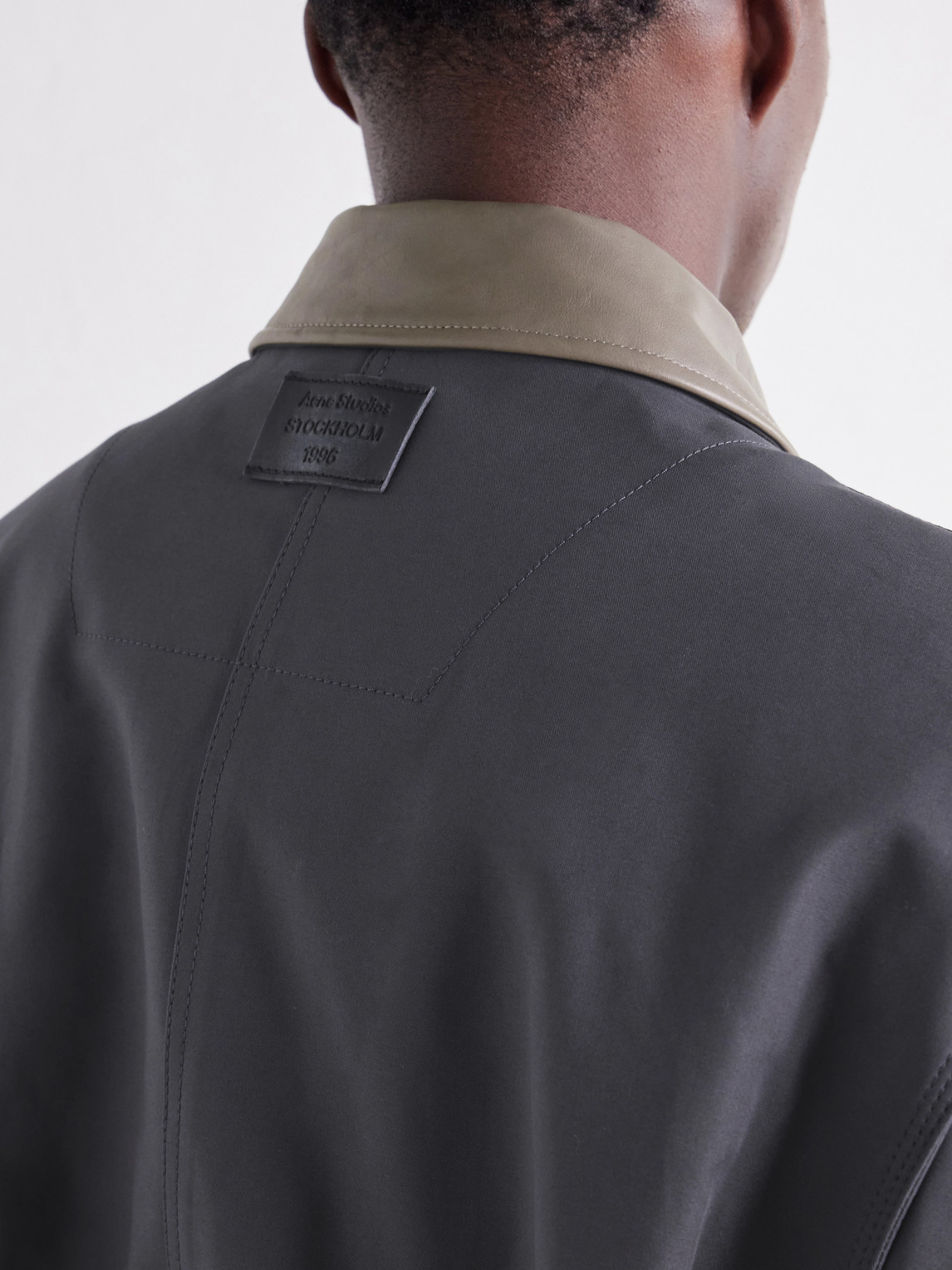 Opado Leather-Trimmed Cotton-Satin Blouson Jacket