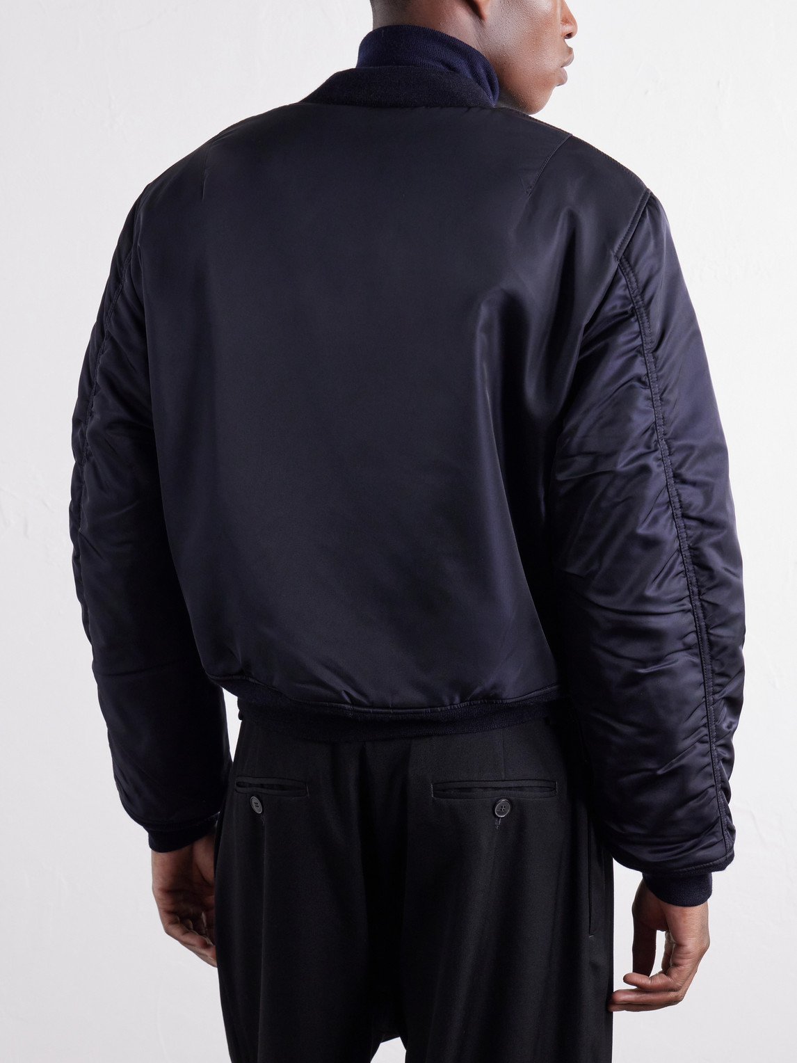 Orby Embellished Fleece-Lined Padded Twill Bomber Jacket