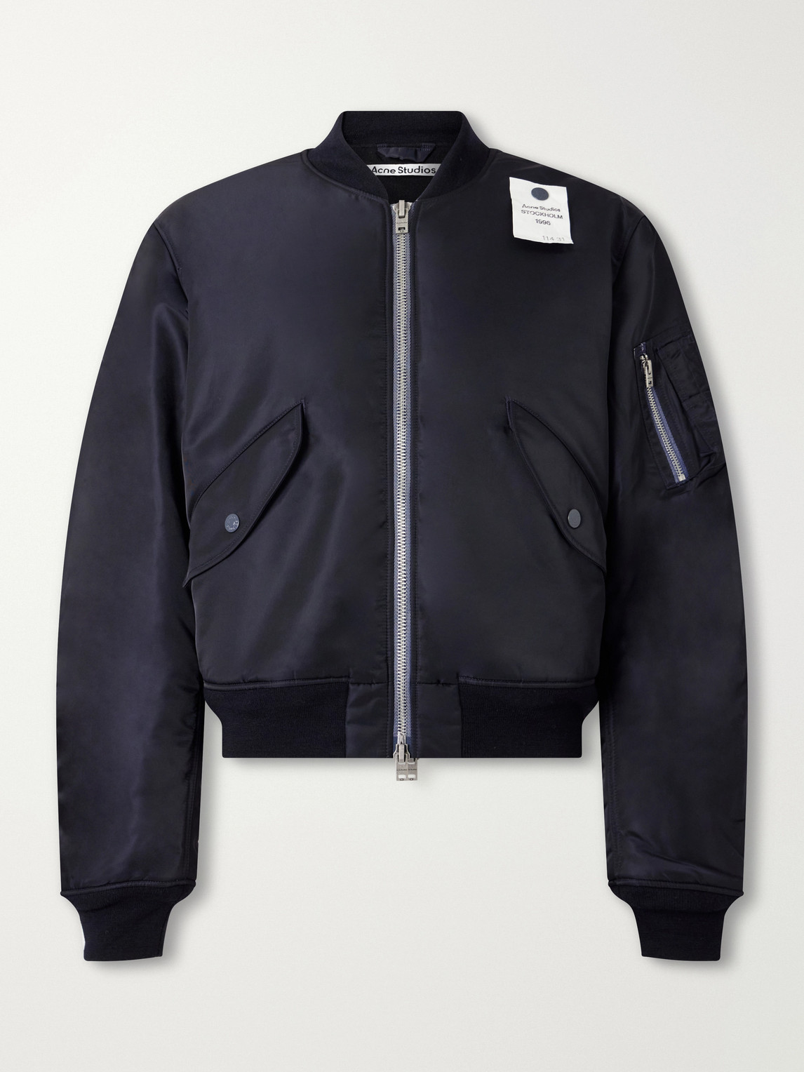 Orby Embellished Fleece-Lined Padded Twill Bomber Jacket