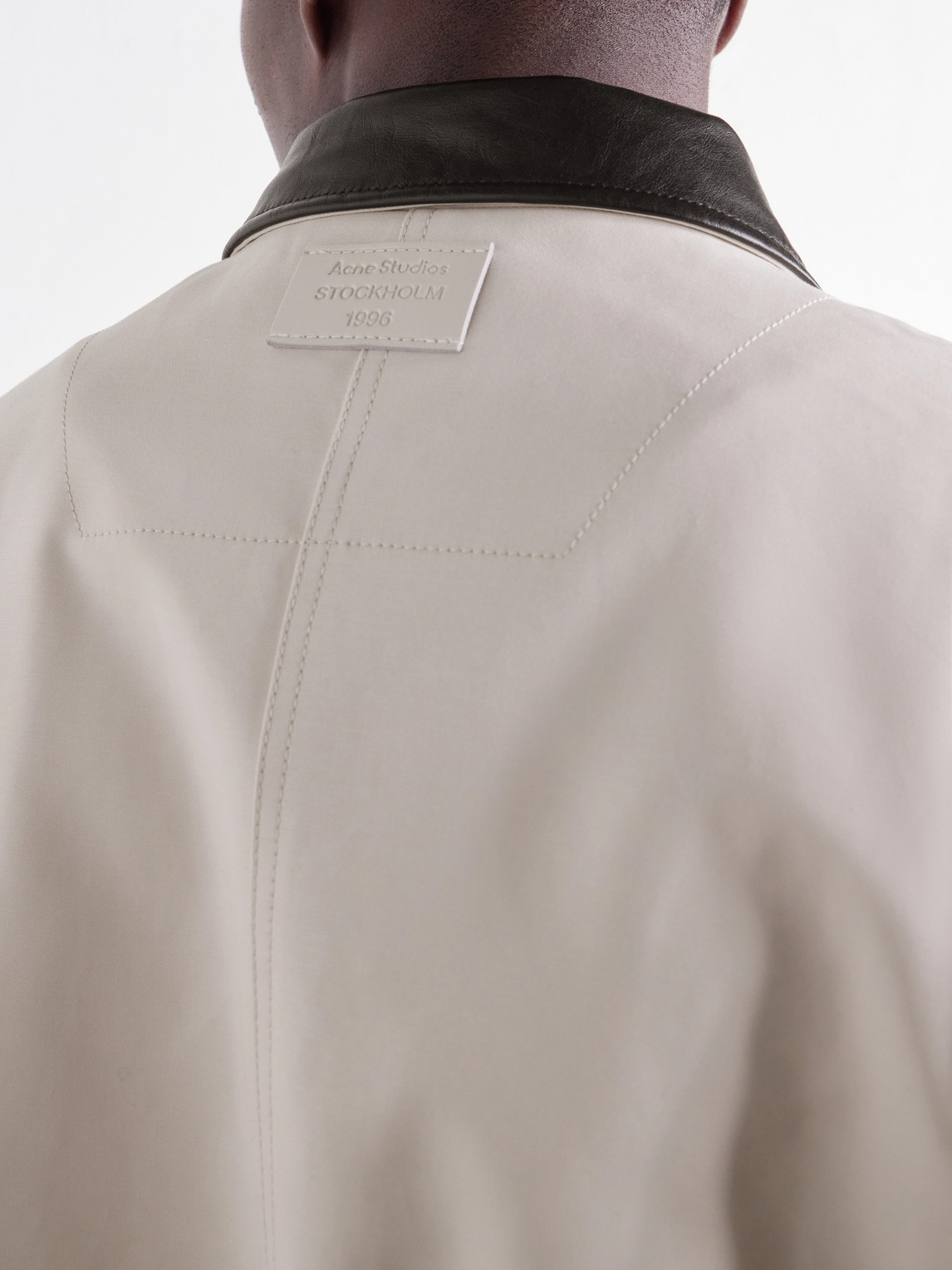 Opado Leather-Trimmed Cotton-Satin Blouson Jacket