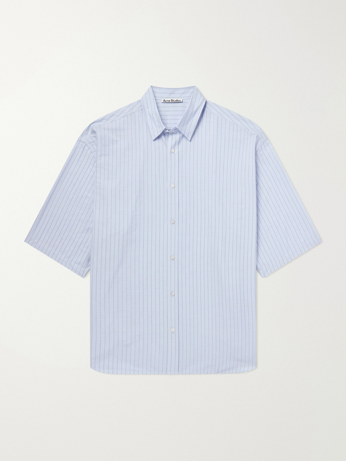 Acne Studios Soffia Striped Cotton-poplin Shirt In Blue