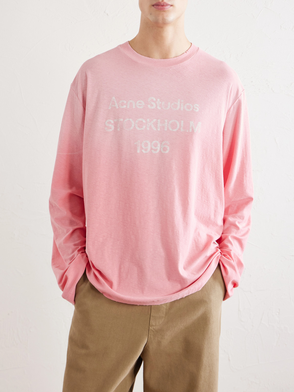 Edden U 1996 Logo-Print Distressed Cotton And Hemp-Blend T-Shirt