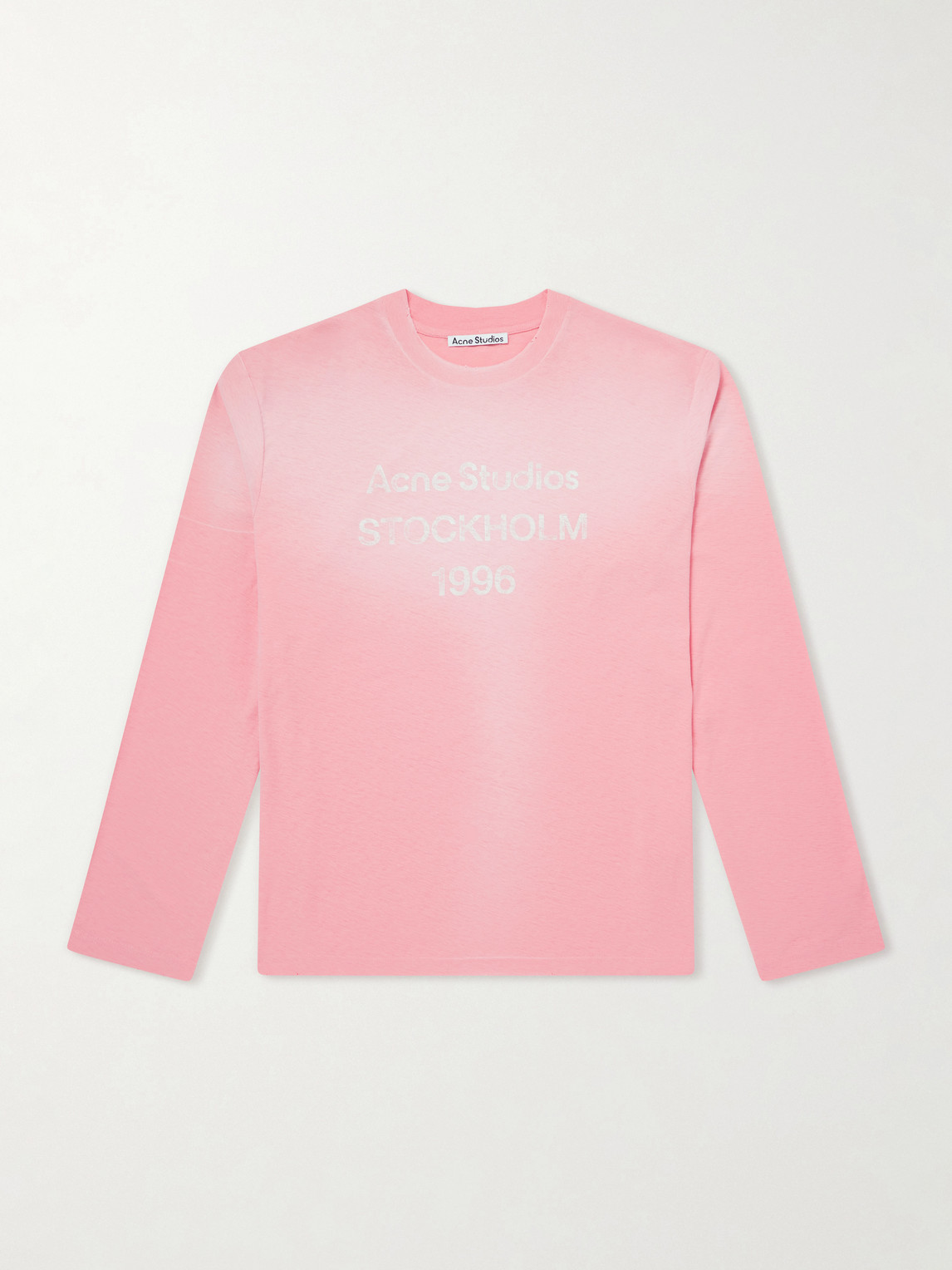 Acne Studios – Edden U 1996 Logo-Print Distressed Cotton and Hemp-Blend T-Shirt