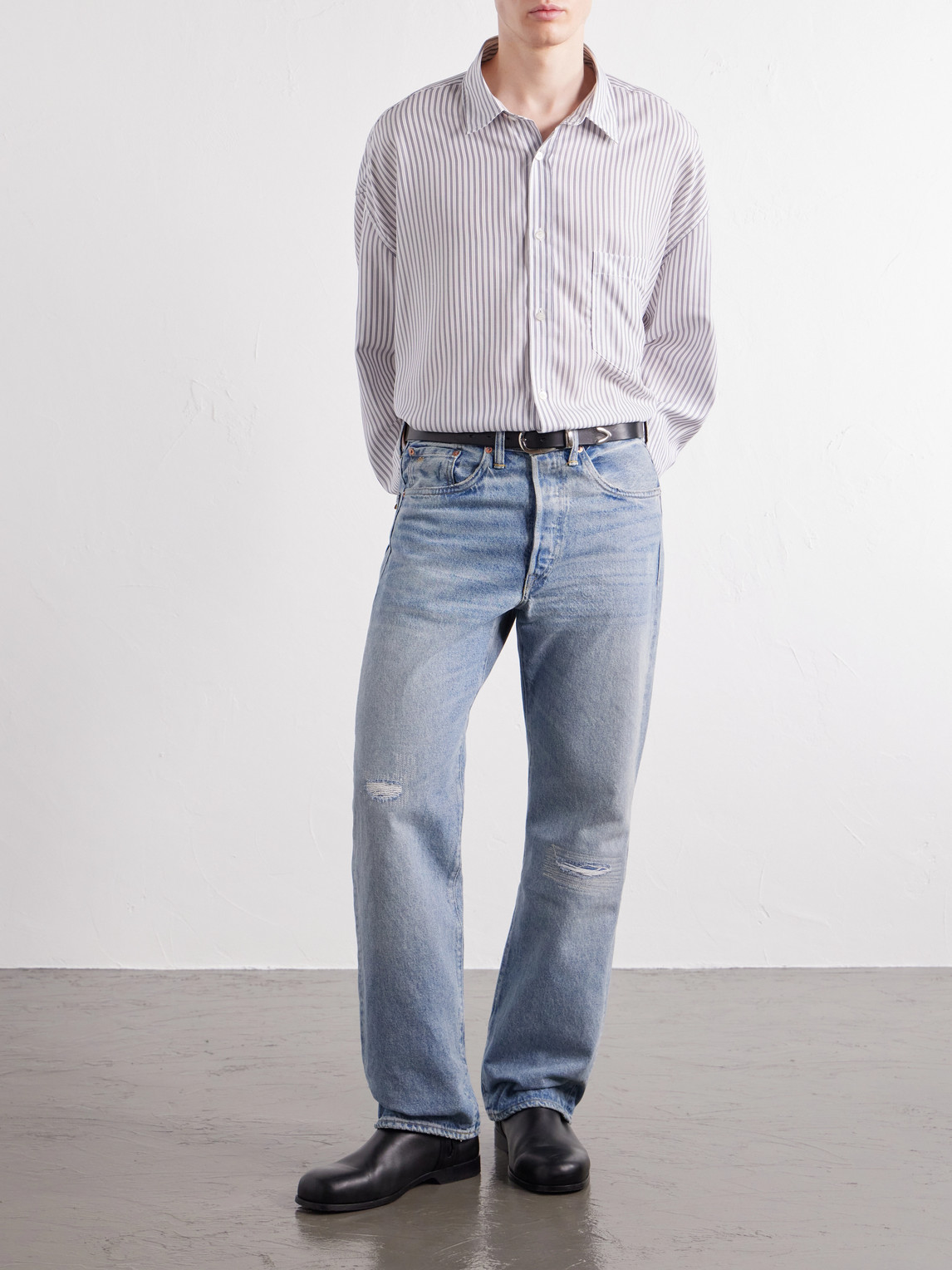 Pinstriped Tencel™ Lyocell-Poplin Shirt