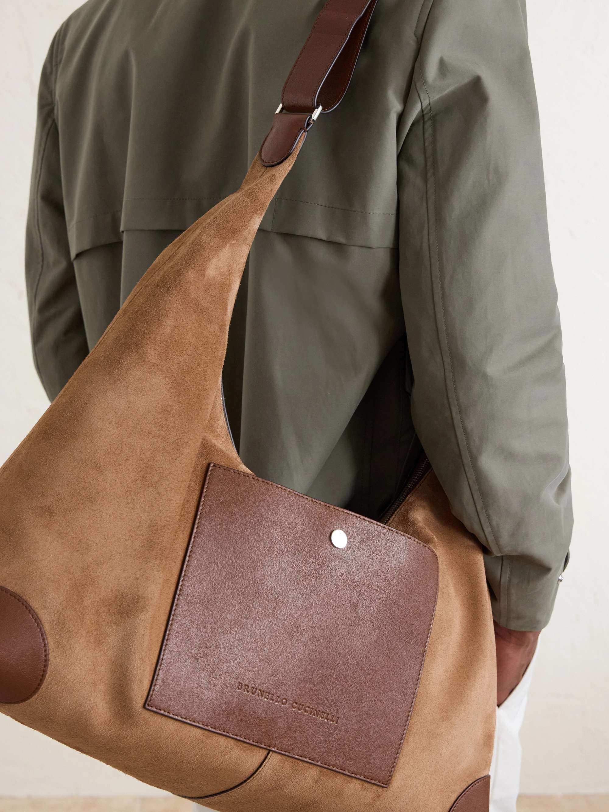 BRUNELLO CUCINELLI Leather-Trimmed Suede Tote Bag for Men | MR PORTER