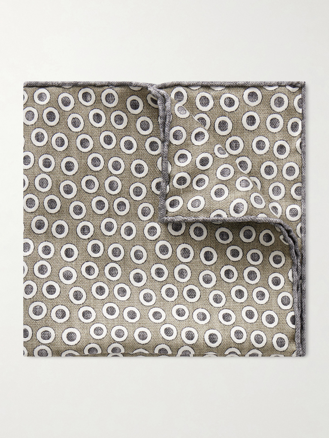 Brunello Cucinelli Polka-Dot Silk Pocket Square - Men