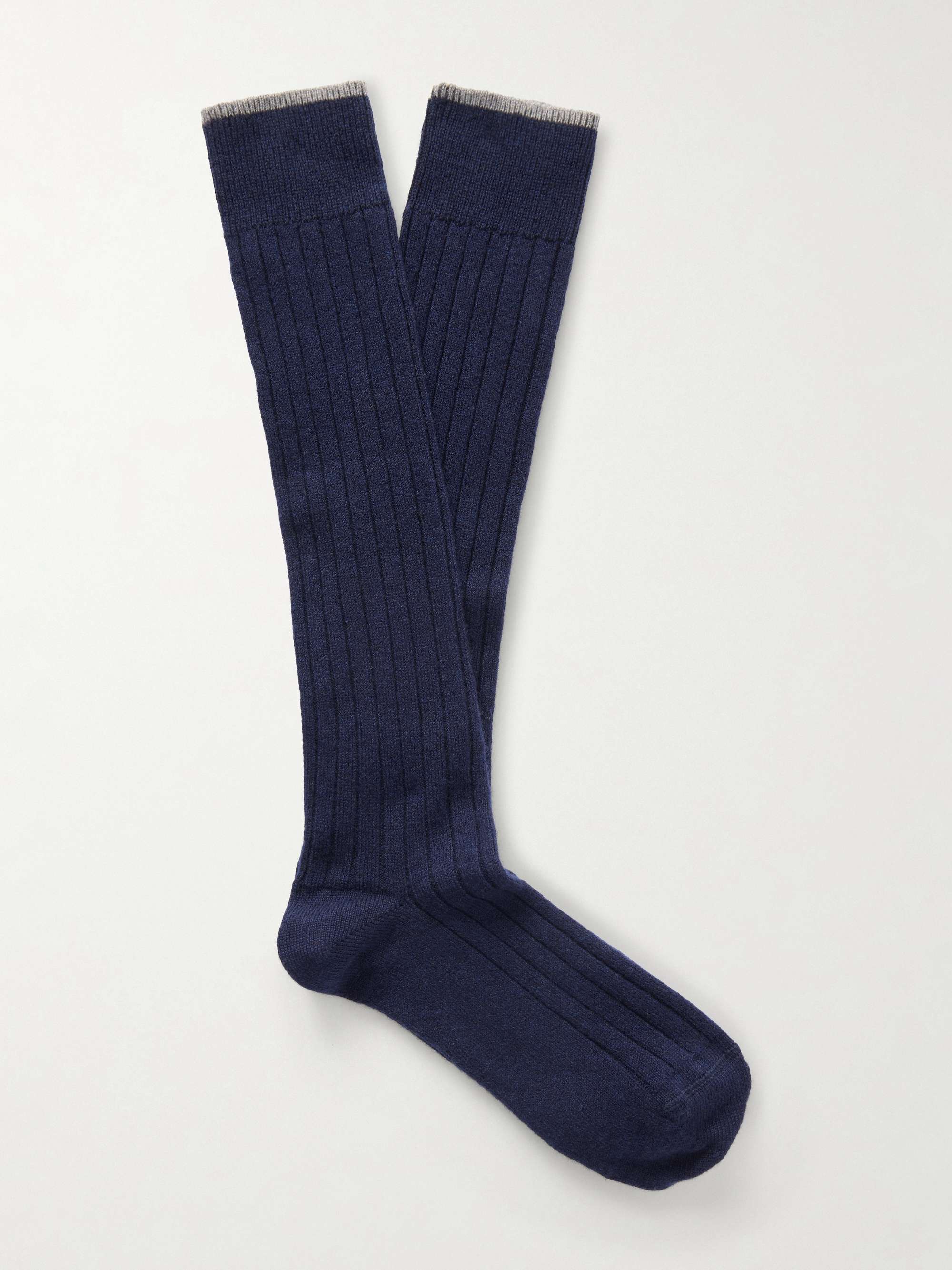 BRUNELLO CUCINELLI Ribbed Cashmere Socks