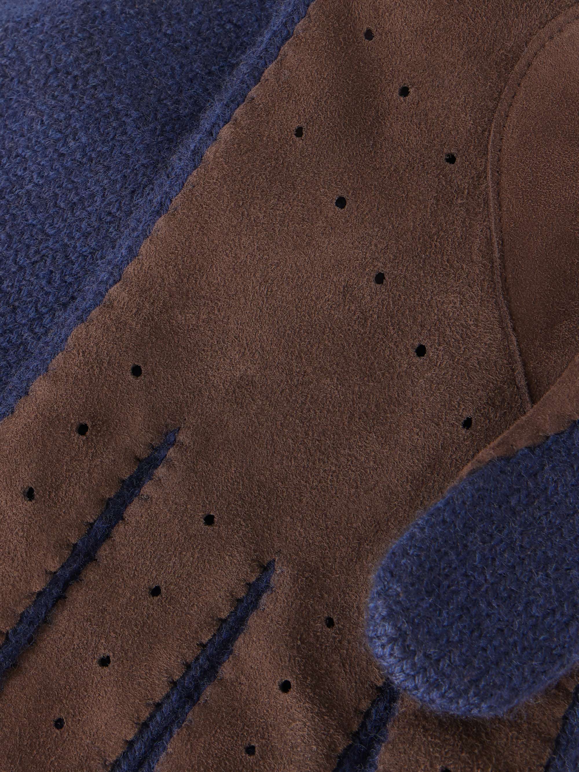 BRUNELLO CUCINELLI Suede-Trimmed Cashmere Gloves