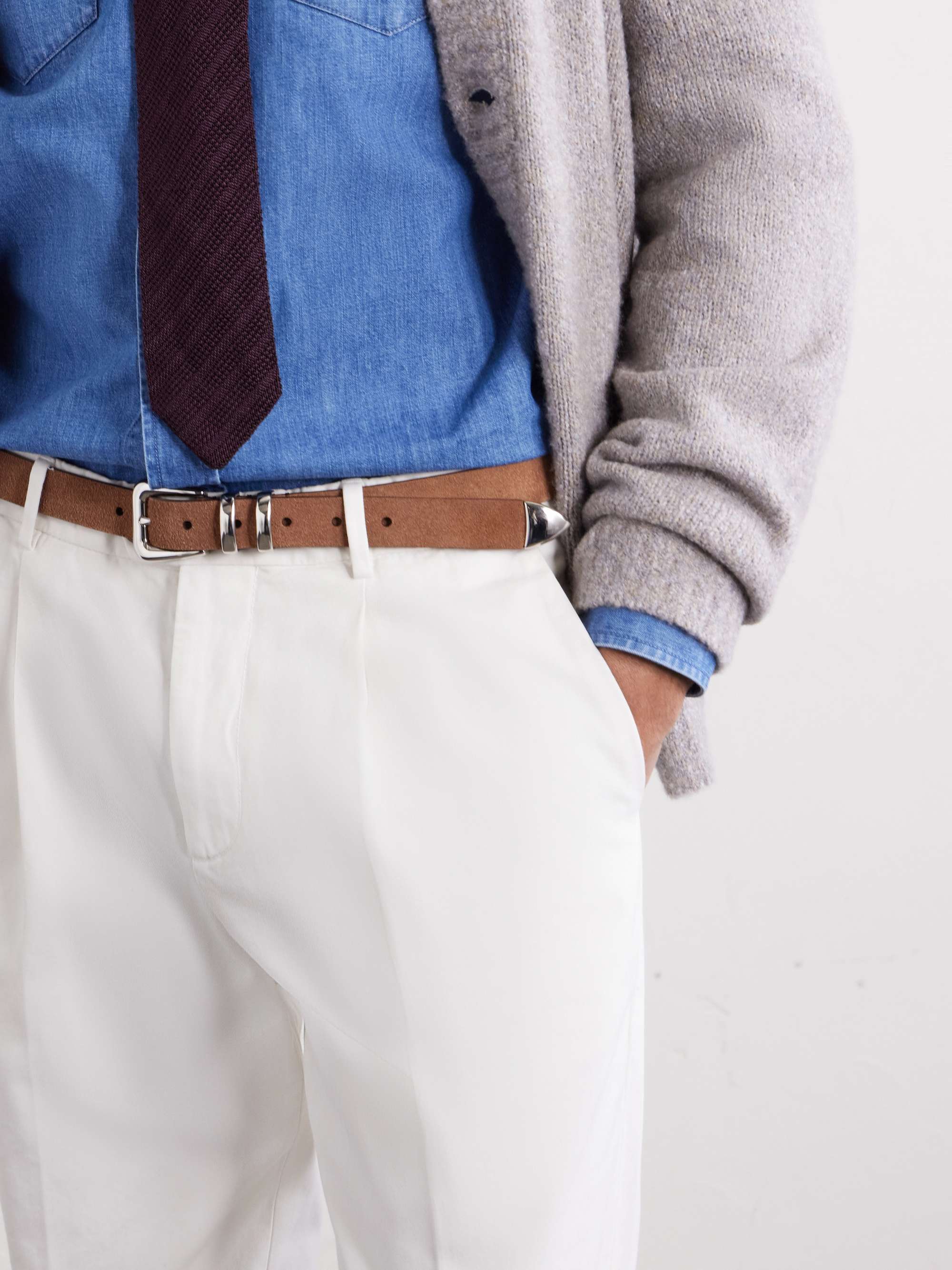 BRUNELLO CUCINELLI Suede belt