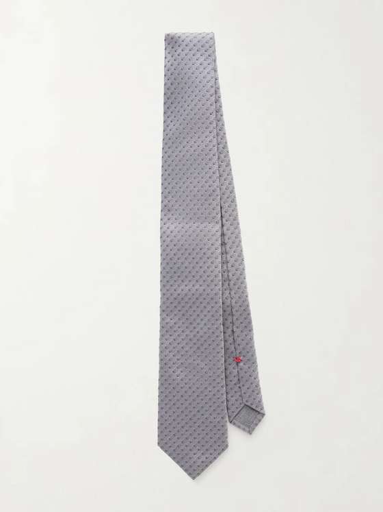 Brunellocucinelli 8cm Polk-Dot Silk-Jacquard Tie