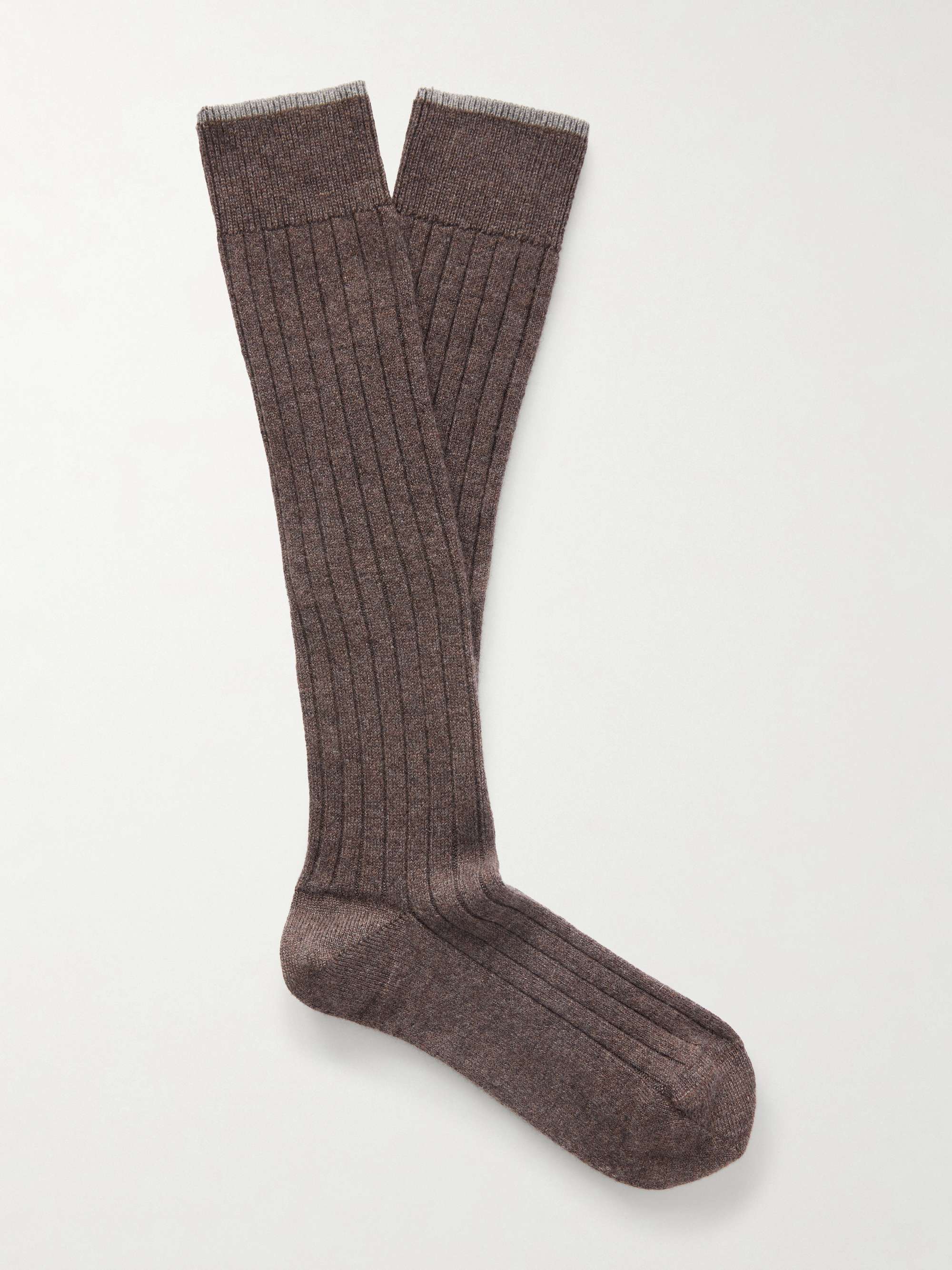 BRUNELLO CUCINELLI Ribbed Cashmere Socks
