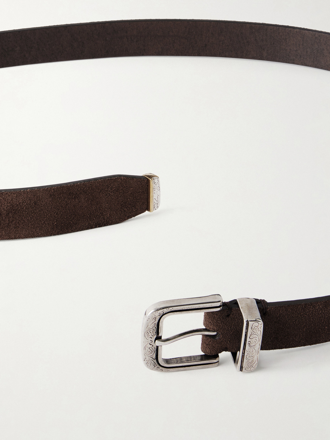  Brunello Cucinelli - 3cm Suede Belt - Men - Brown - Eu 85 