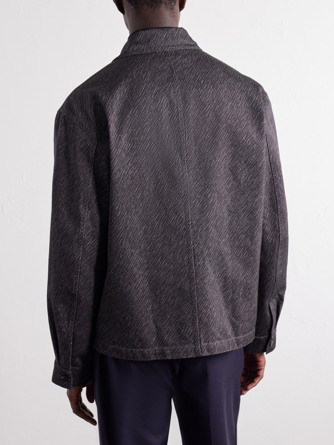 Printed Cotton-Twill Overshirt