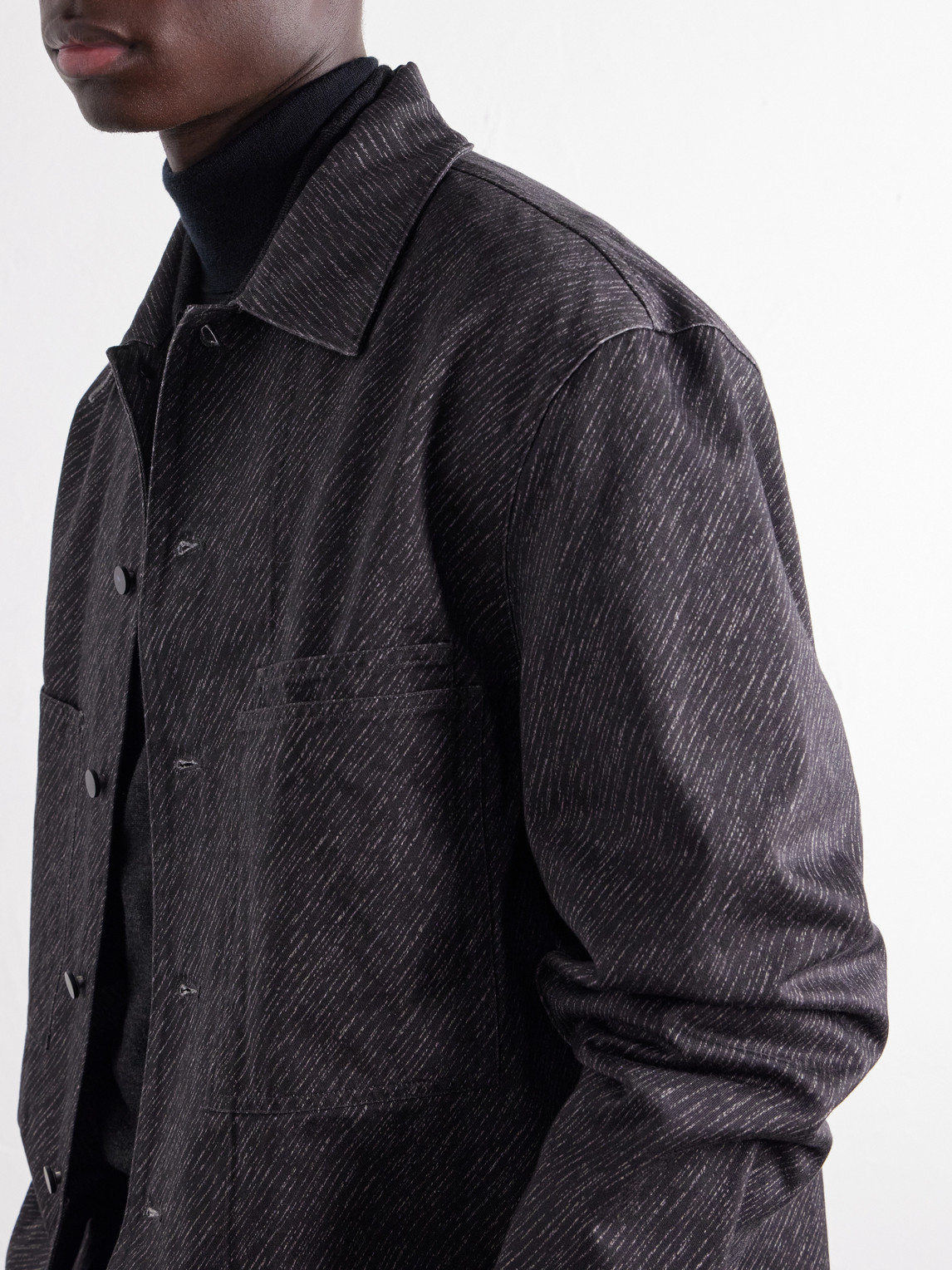 Printed Cotton-Twill Overshirt