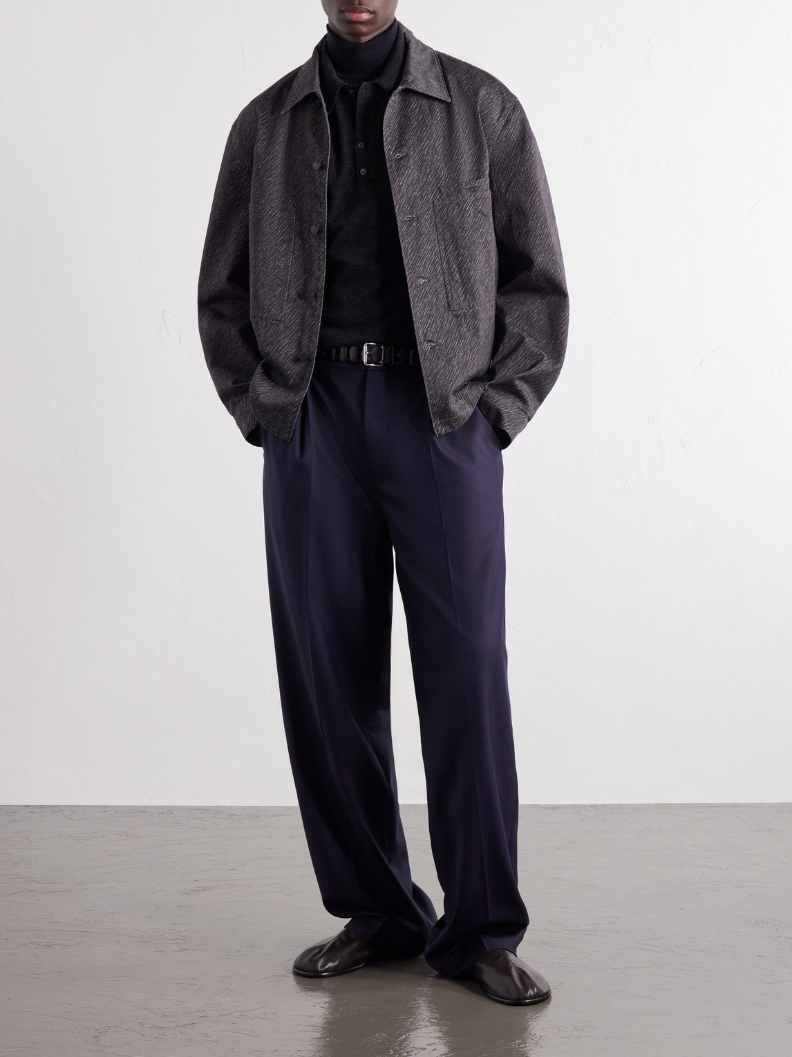 Printed Cotton-Twill Overshirt