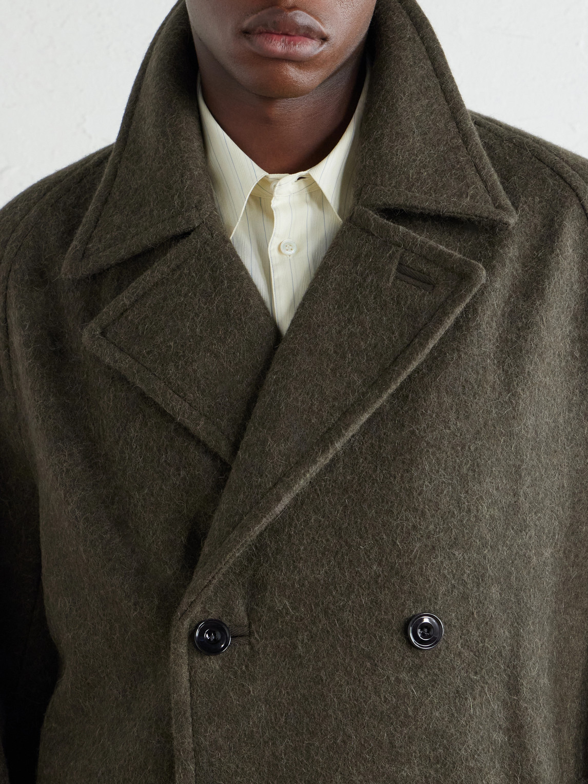 Double-Breasted Wool And Alpaca-Blend Felt Coat