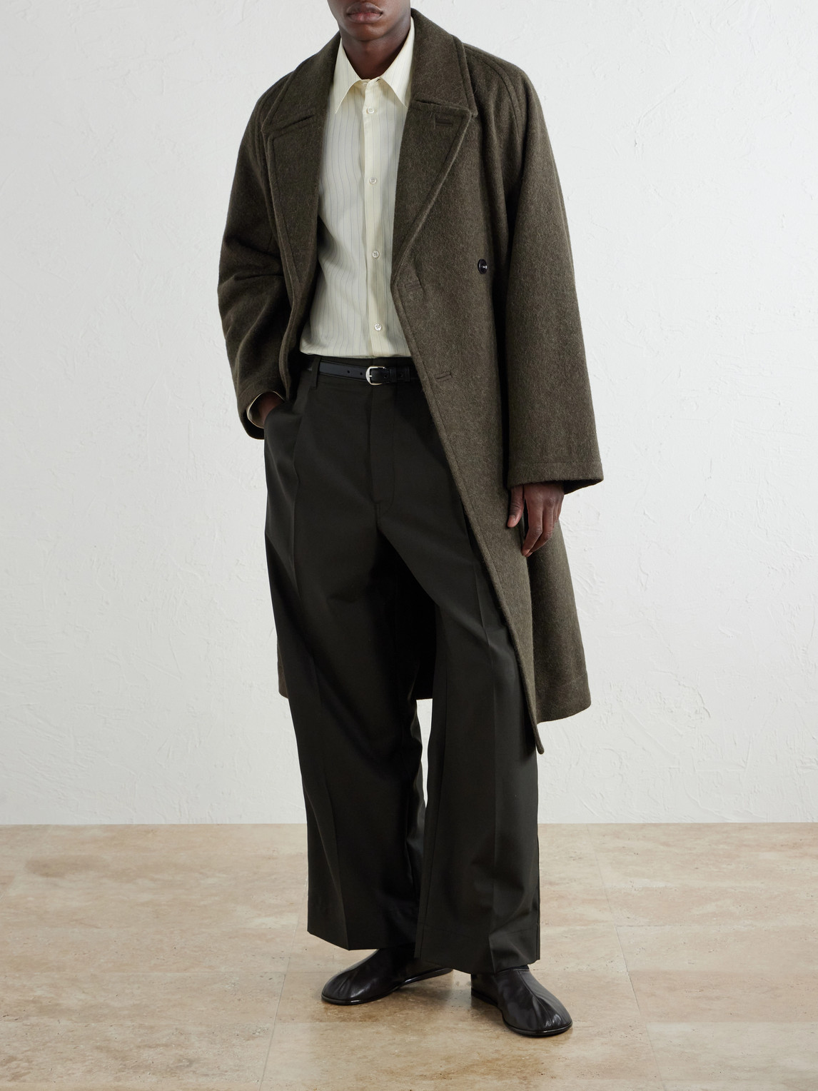 Double-Breasted Wool And Alpaca-Blend Felt Coat