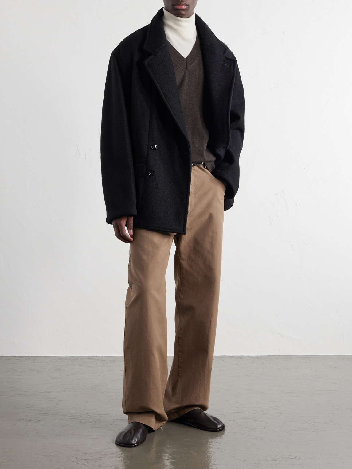 Double-Breasted Wool And Alpaca-Blend Felt Coat