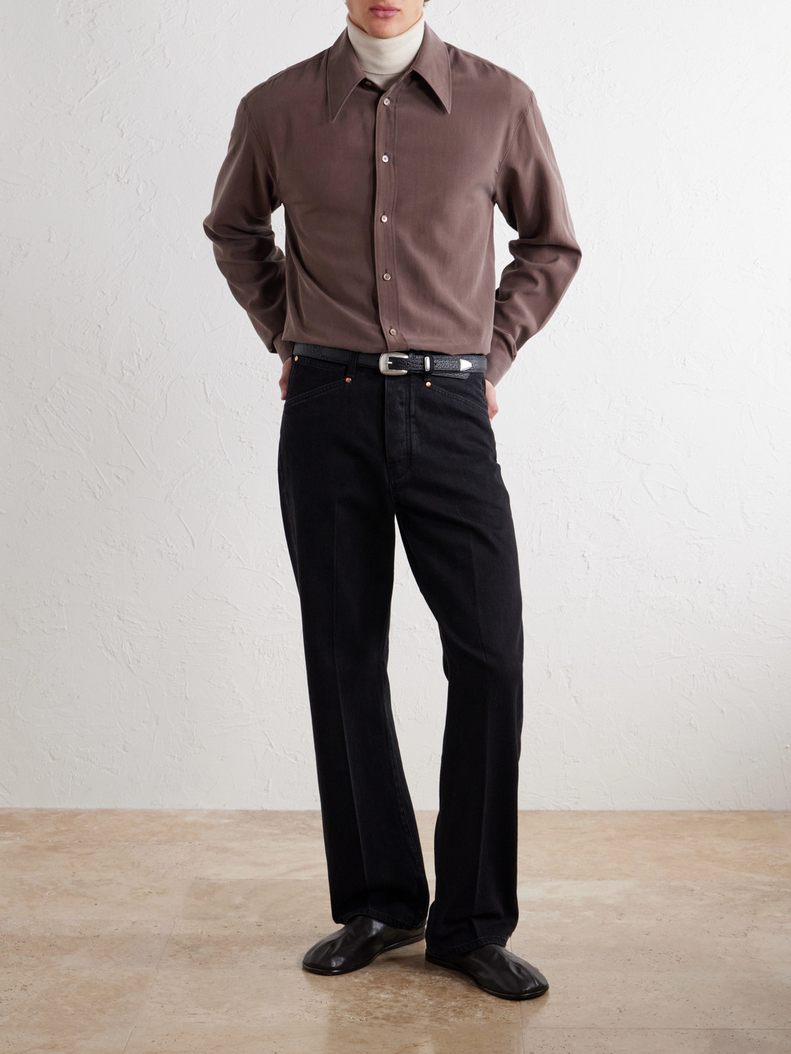 Woven-Silk Shirt