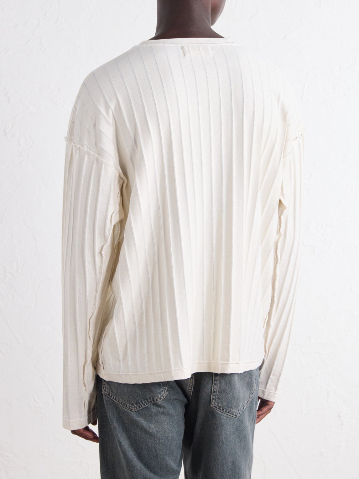 Ribbed Cotton-Jersey T-Shirt