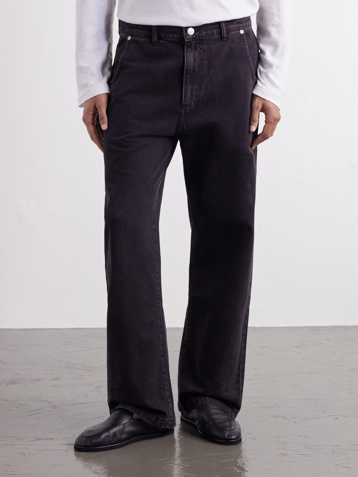 Straight Cut Straight-Leg Jeans