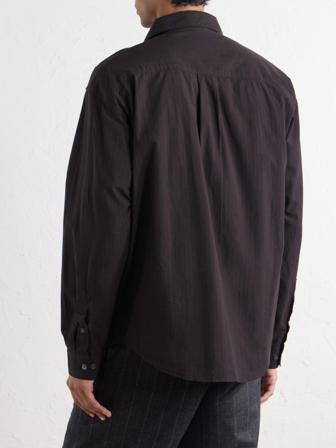 Executive Striped Cotton-Poplin Shirt
