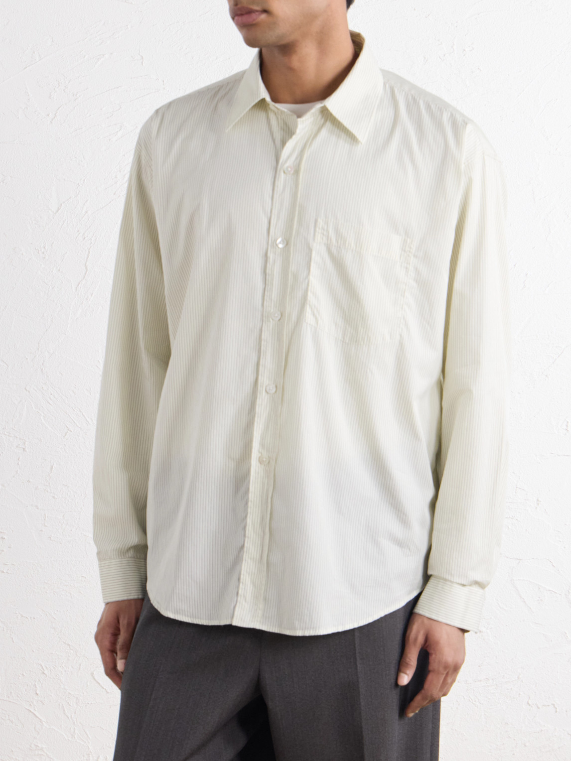 Executive Striped Cotton-Poplin Shirt