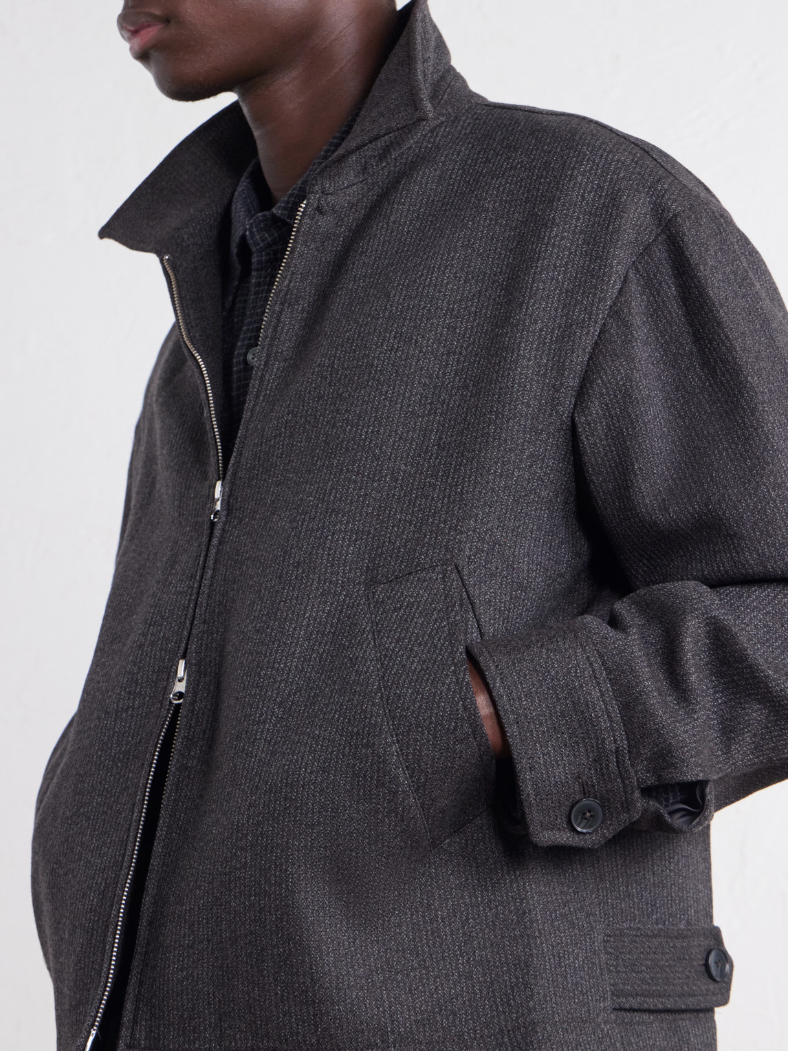Mail Wool-Blend Blouson Jacket