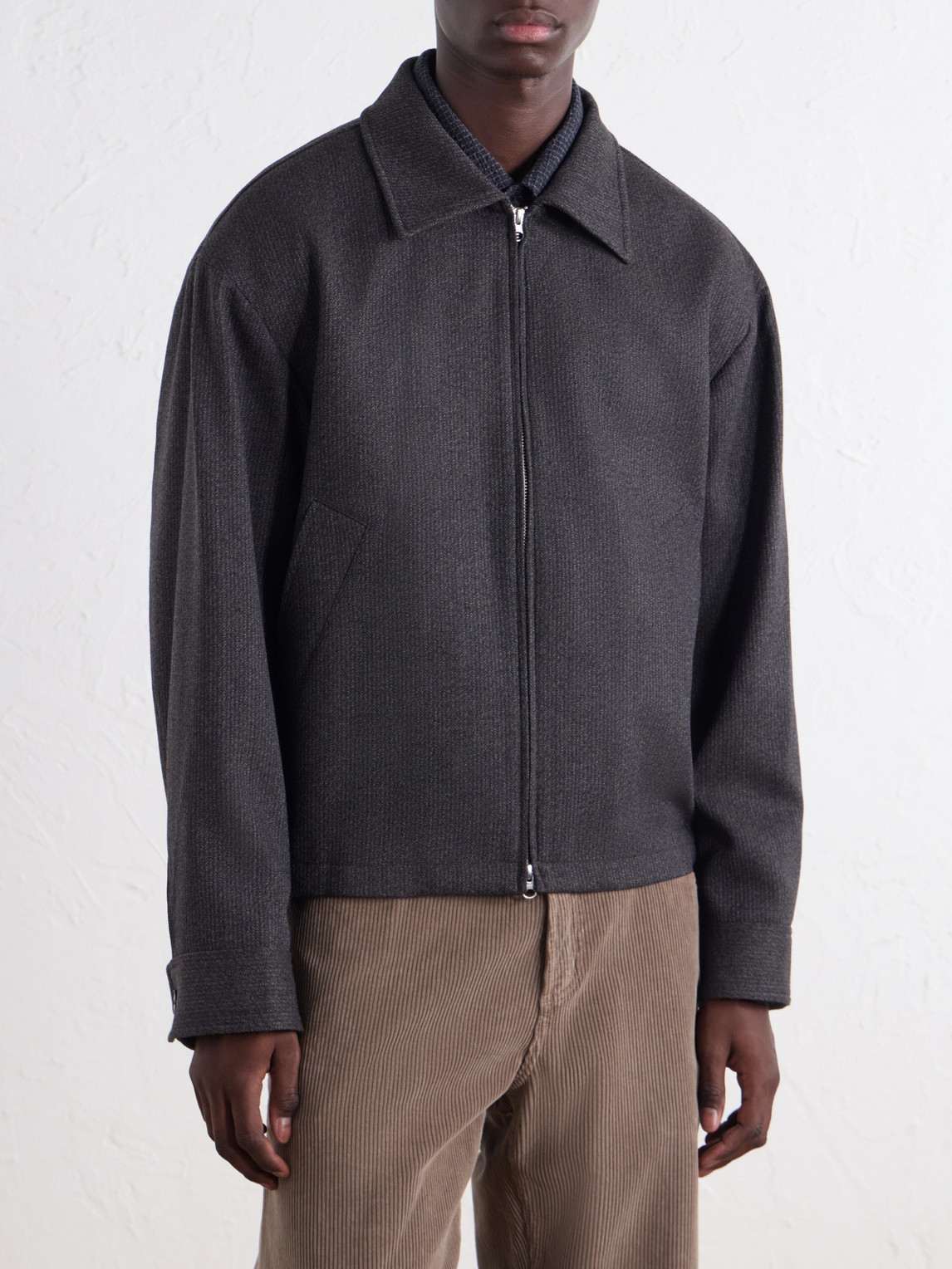 Mail Wool-Blend Blouson Jacket