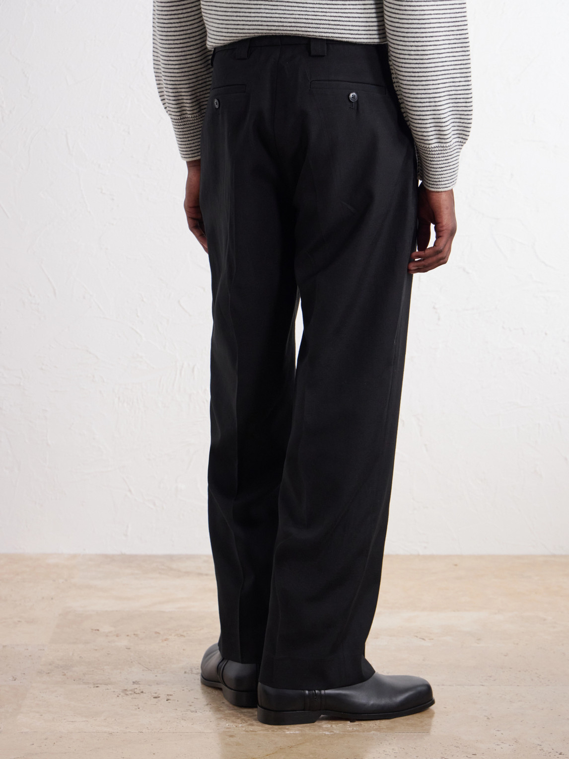 Service Straight-Leg Cotton-Blend Hopsack Trousers