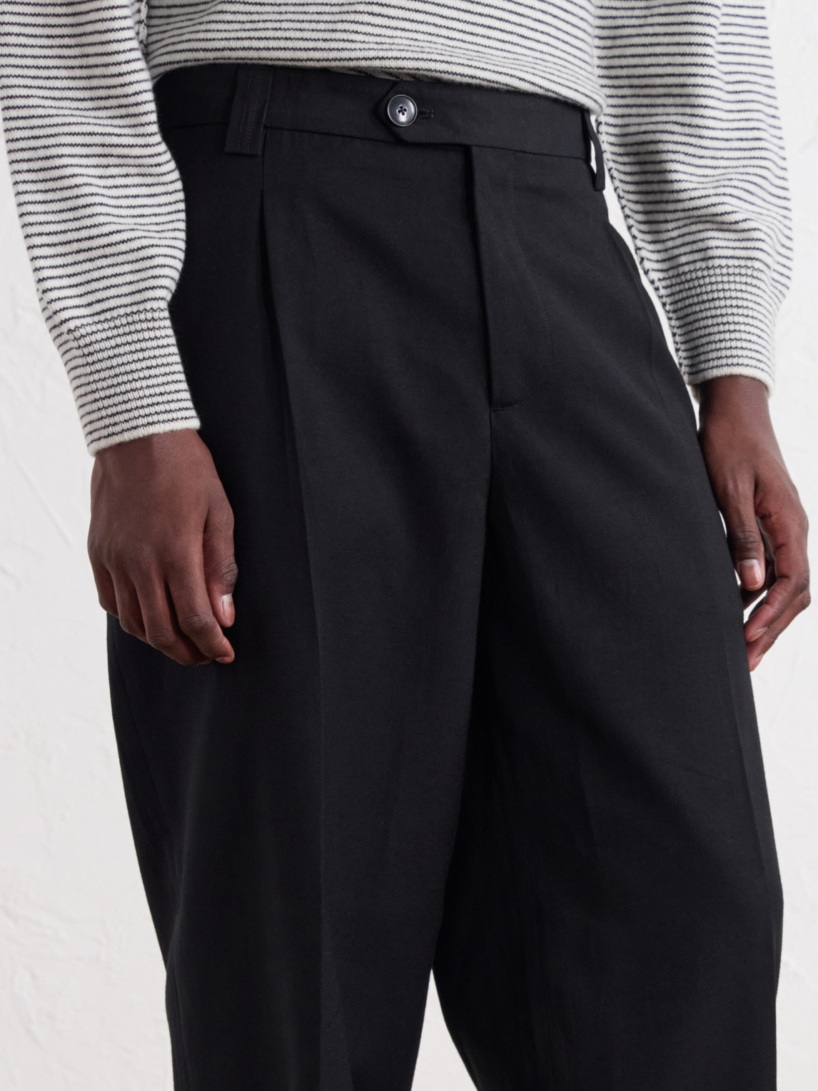 Service Straight-Leg Cotton-Blend Hopsack Trousers