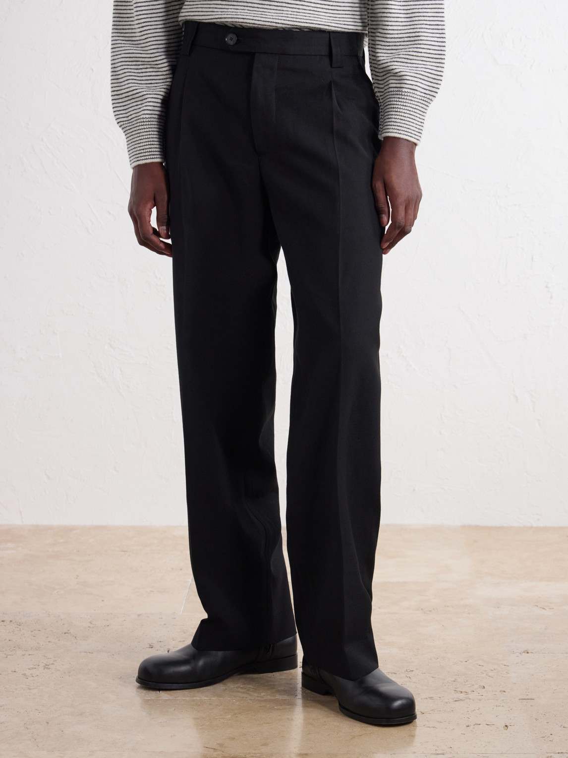 Service Straight-Leg Cotton-Blend Hopsack Trousers