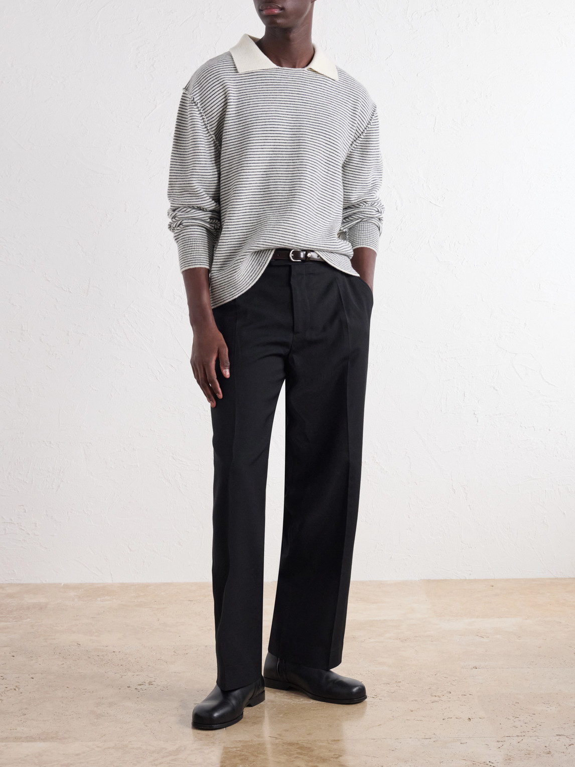 Service Straight-Leg Cotton-Blend Hopsack Trousers