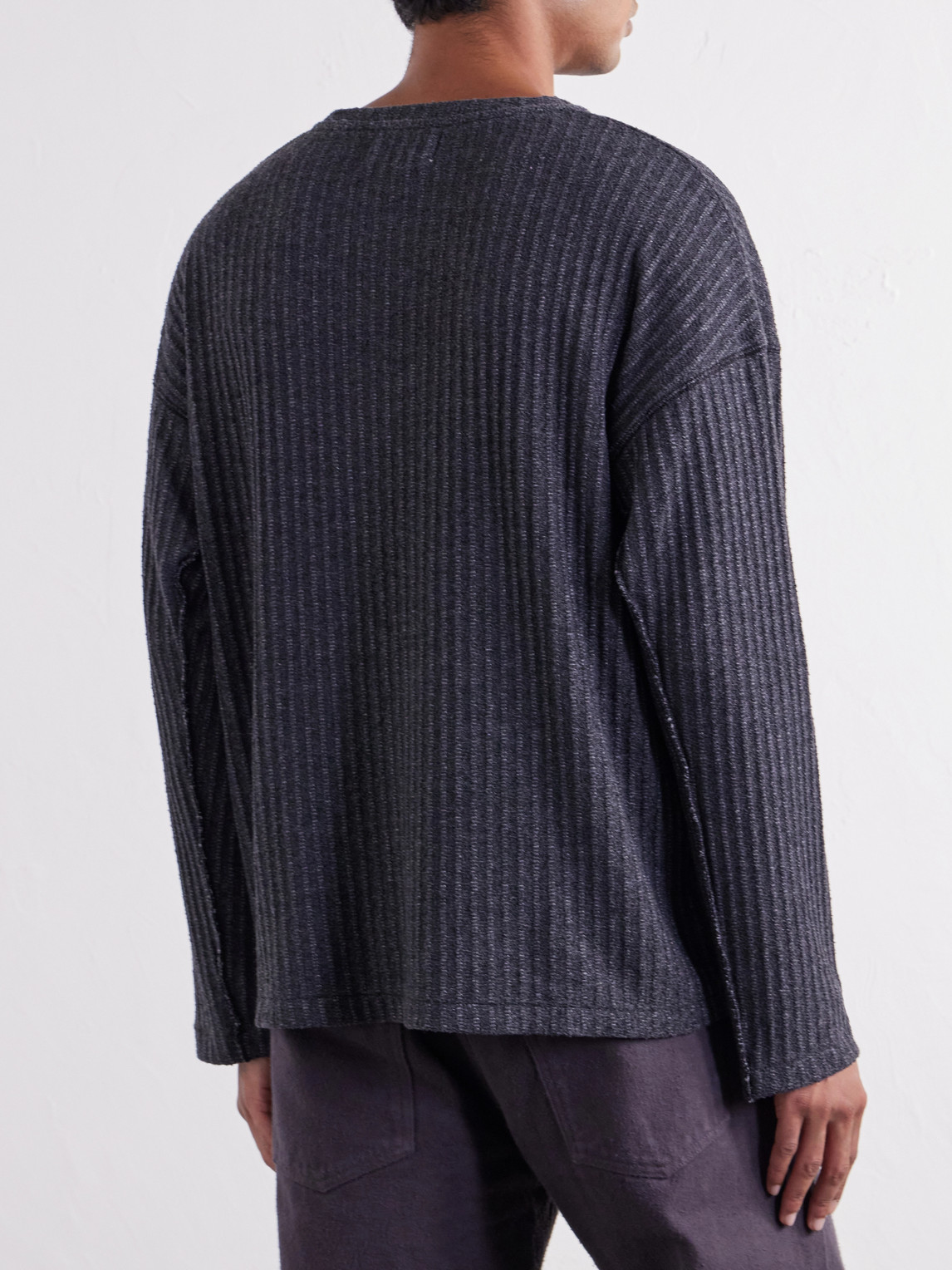 Ribbed Bouclé T-Shirt