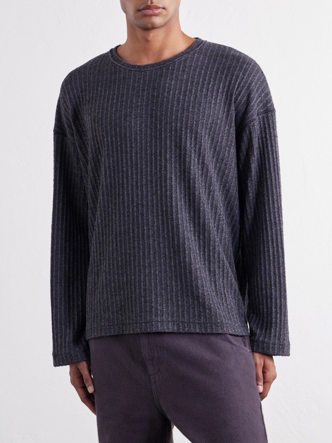 Ribbed Bouclé T-Shirt