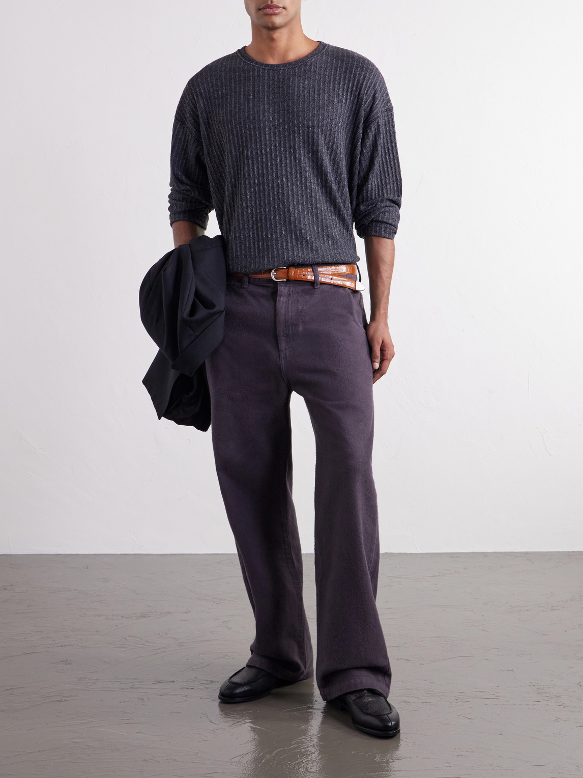 Ribbed Bouclé T-Shirt