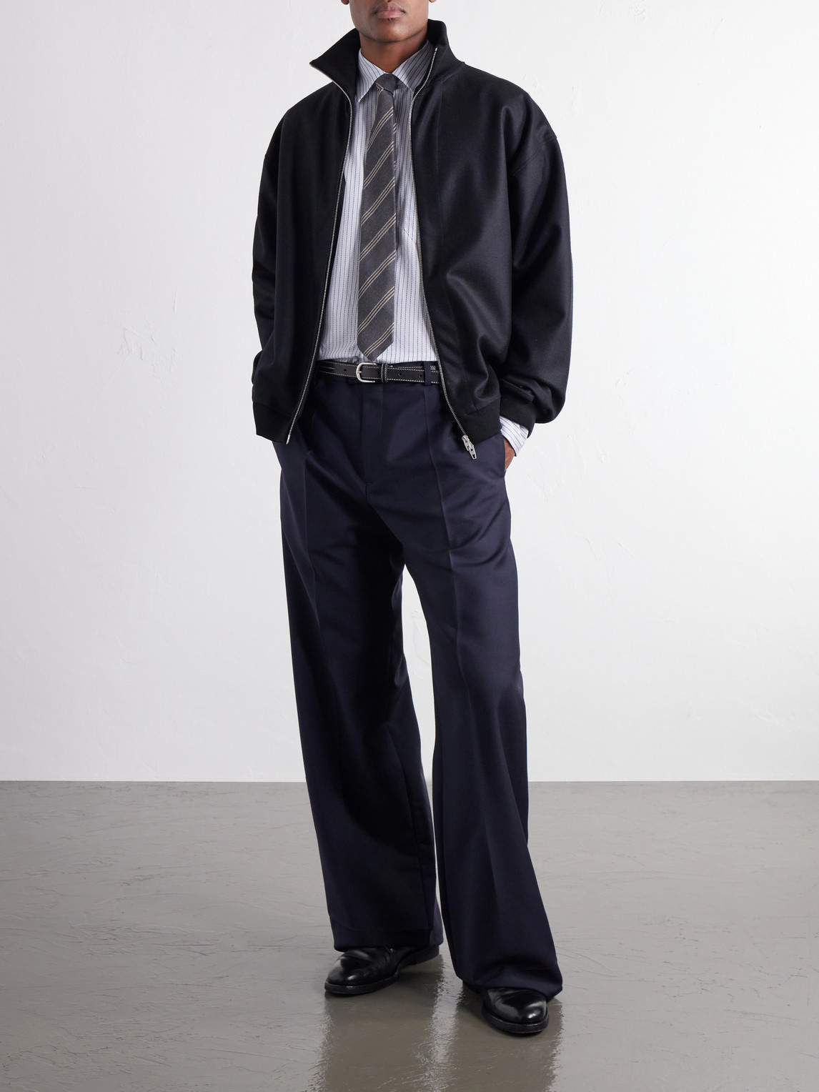 Distant Striped Cotton-Poplin Shirt