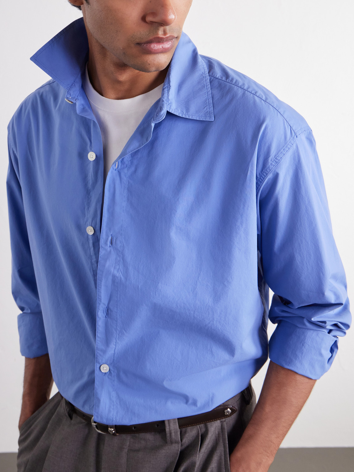 Generous Cotton-Poplin Shirt