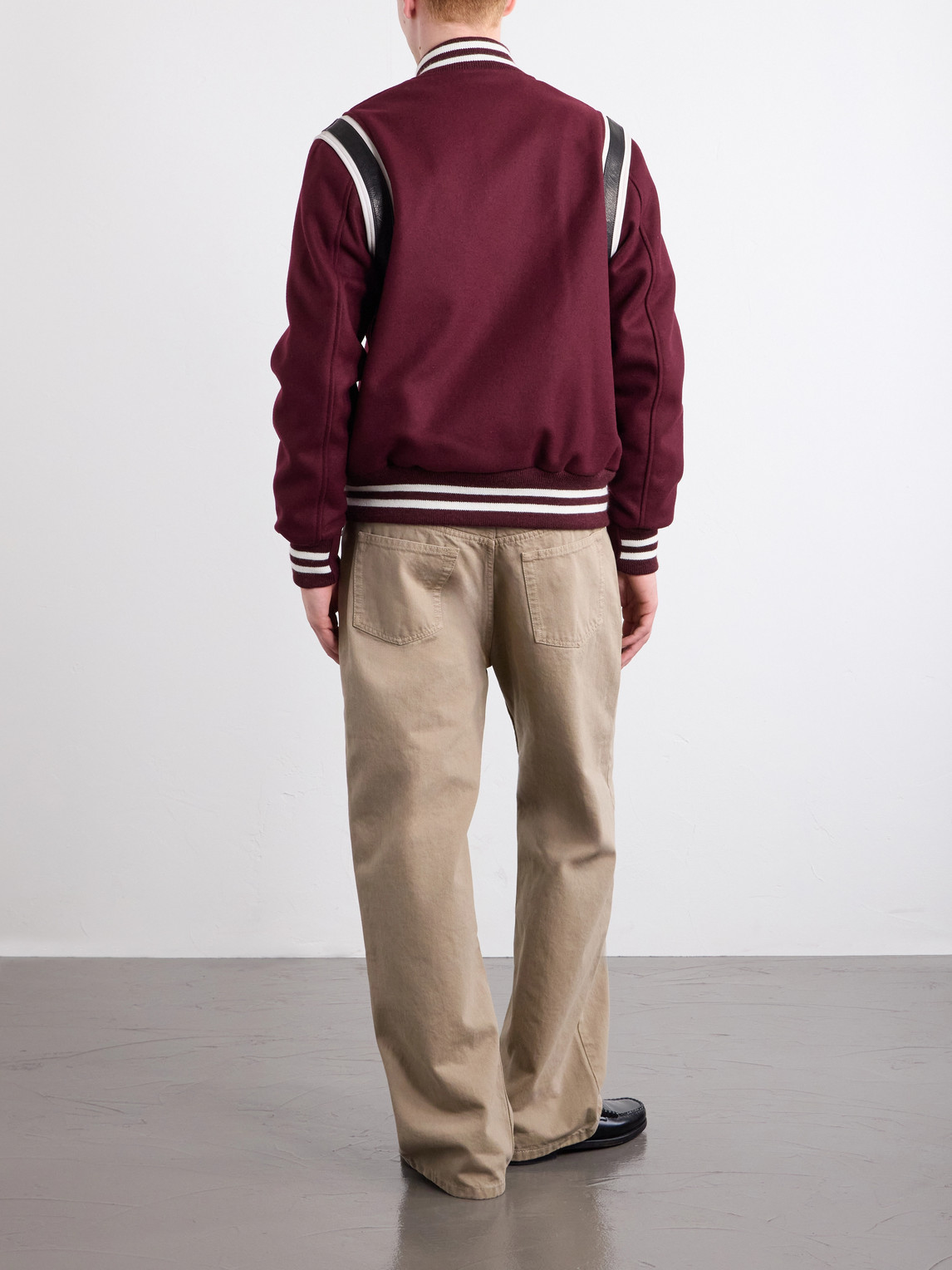 The Hayes Leather Trimmed Wool-Blend Jacket