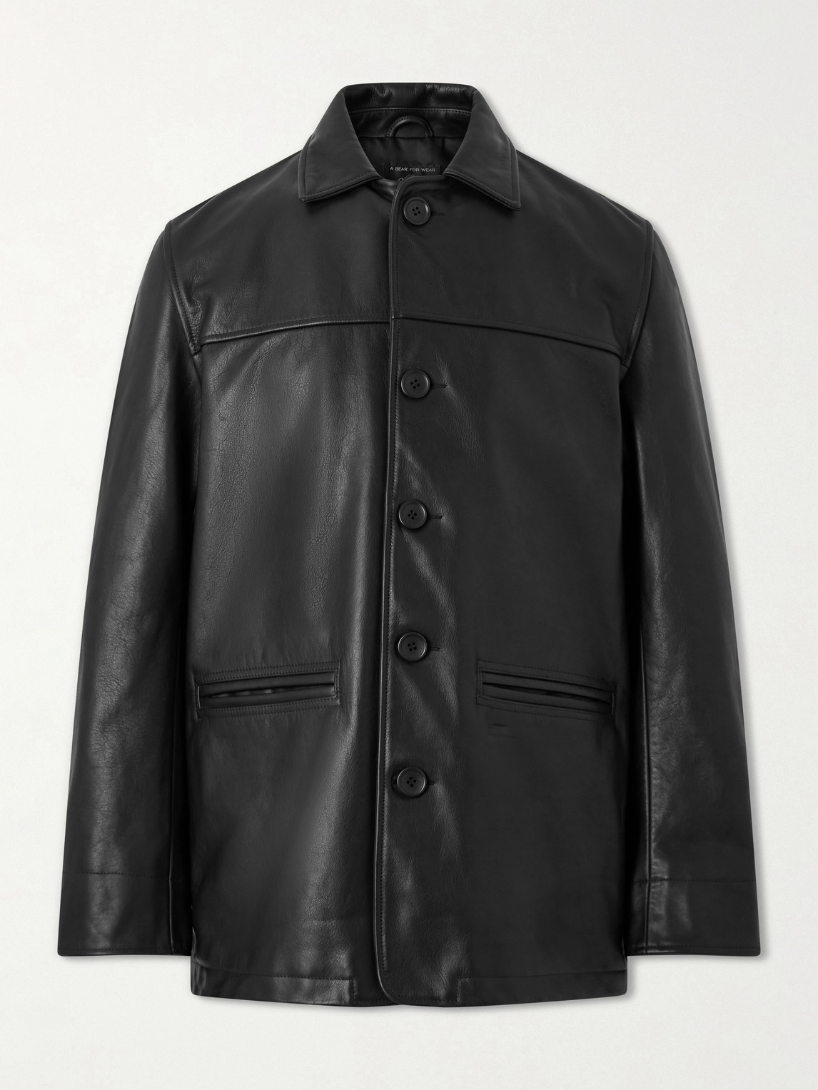 Golden Bear European Aniline Leather Jacket In Black