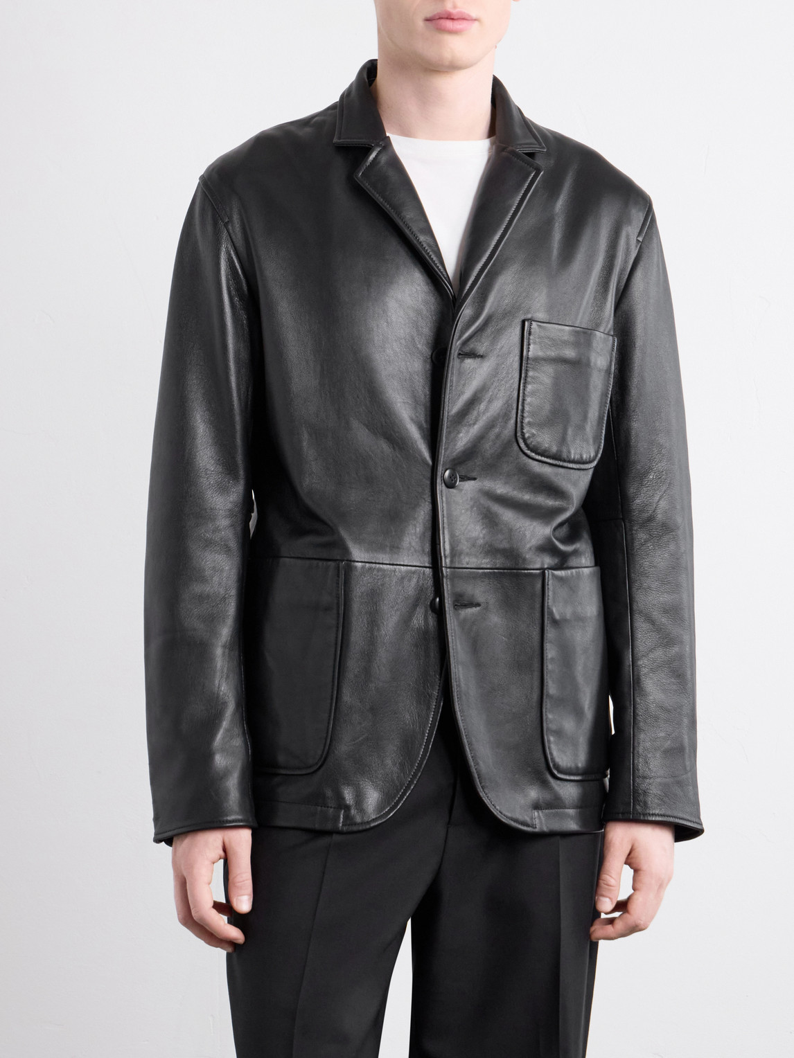 Notched Lapel Leather
