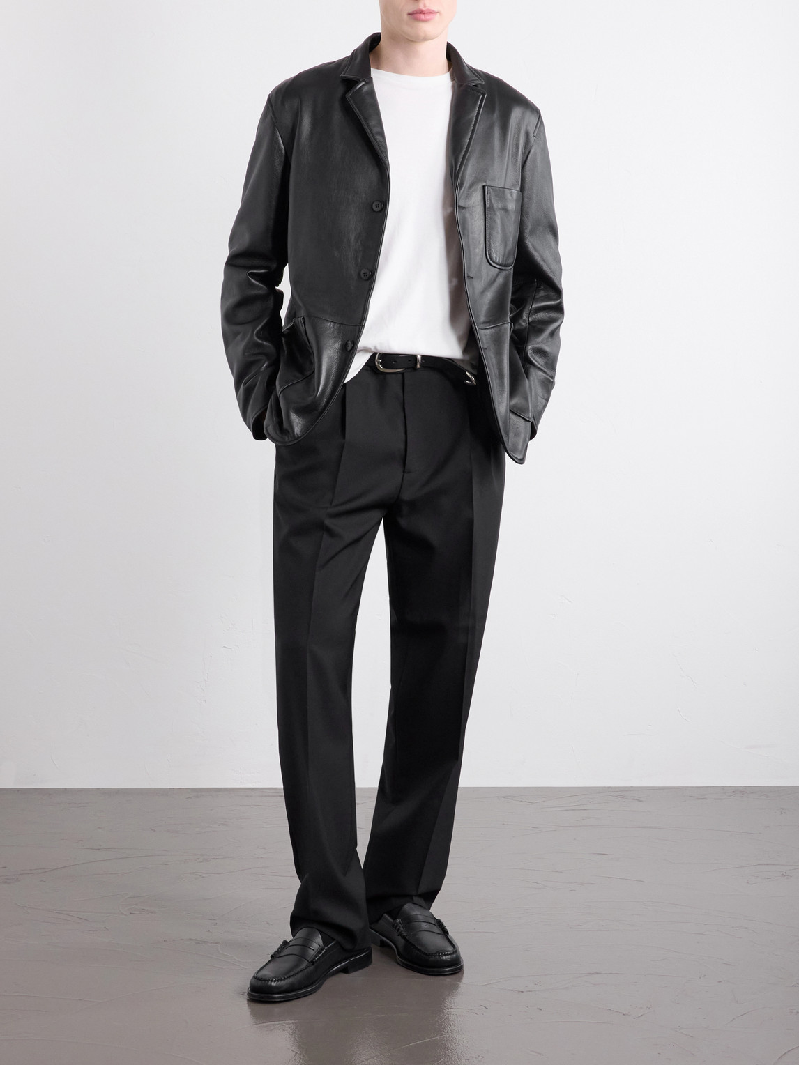 Notched Lapel Leather
