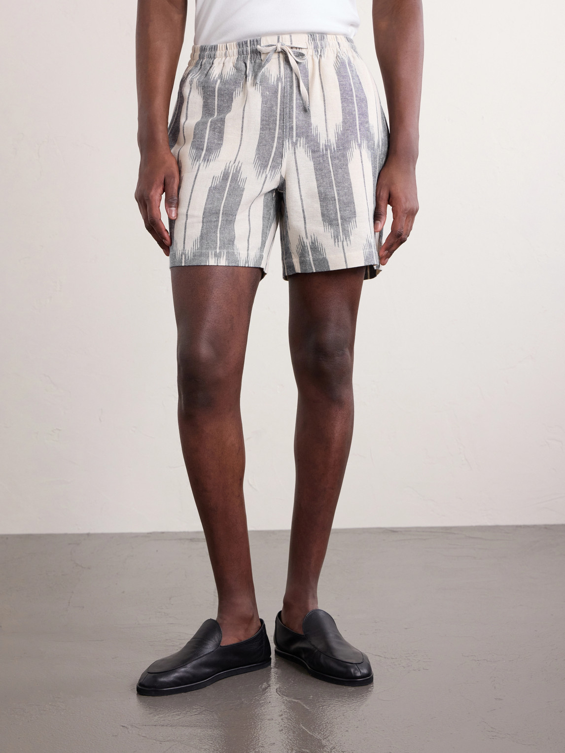  Kardo - Olbia Straight-leg Cotton Drawstring Shorts - Men - Gray - M 