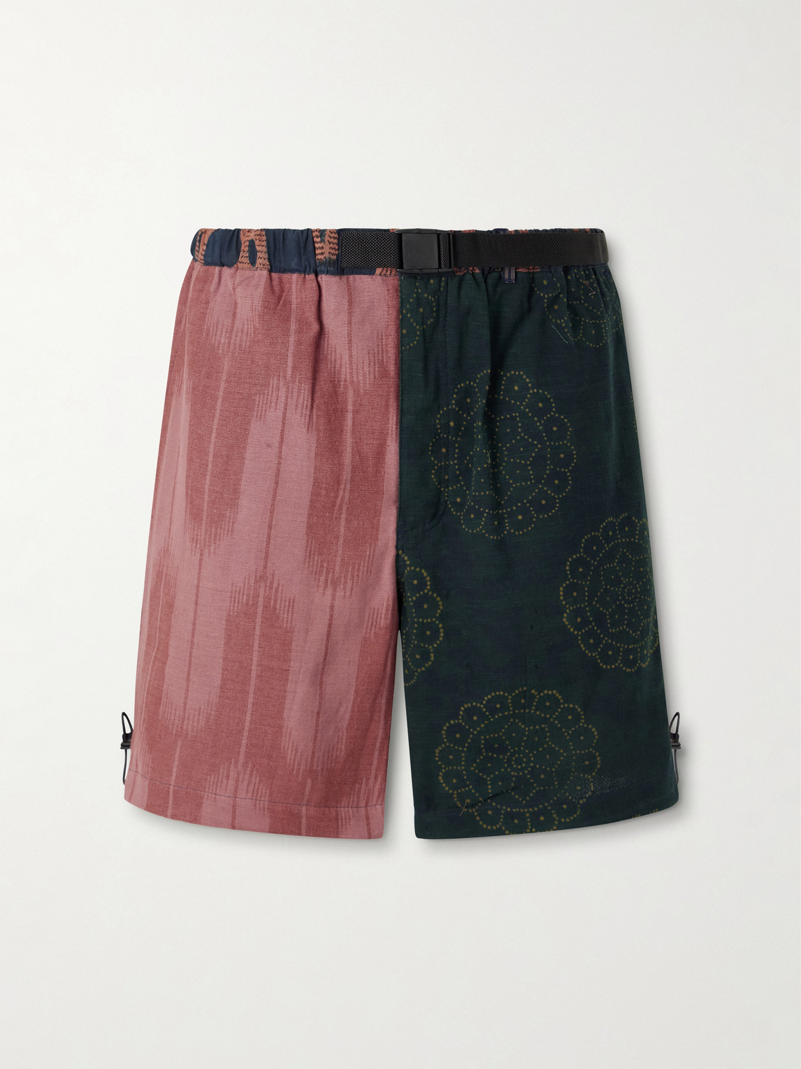 Kardo Kami Wide-leg Belted Cotton Shorts In Multi