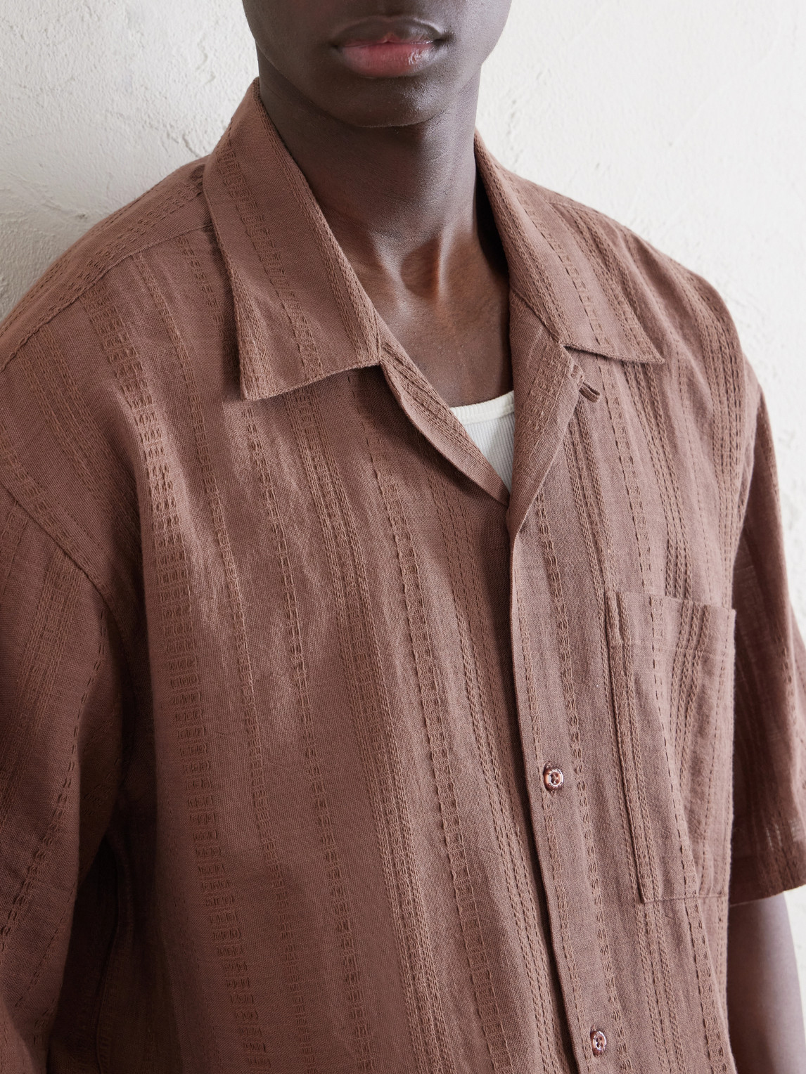 Rohit Convertible-Collar Cotton-Jacquard Shirt