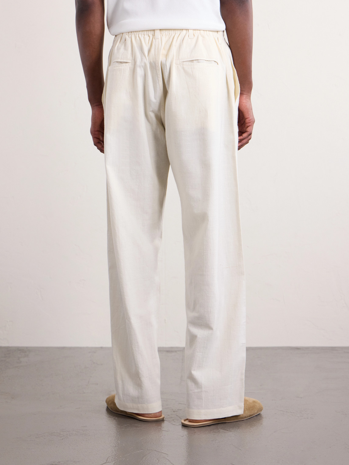  Kardo - Kedar Straight-leg Cotton Trousers - Men - Neutrals - S 