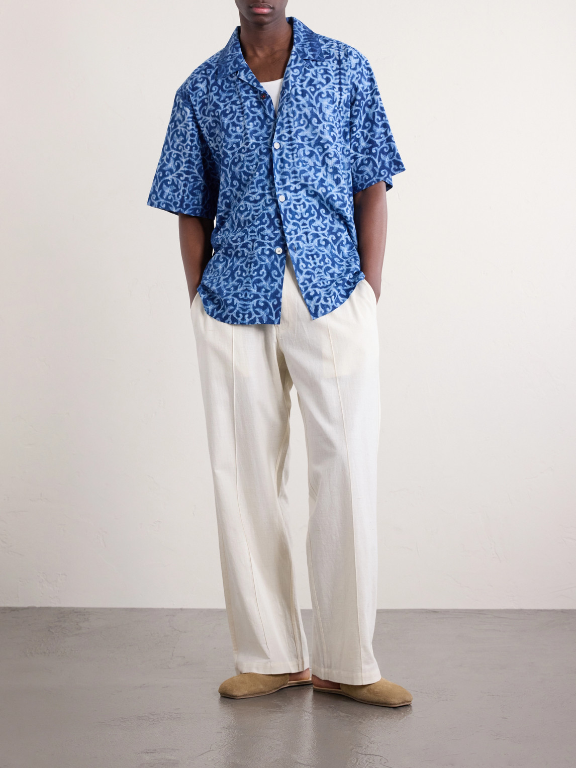 Kedar Straight-Leg Cotton Trousers