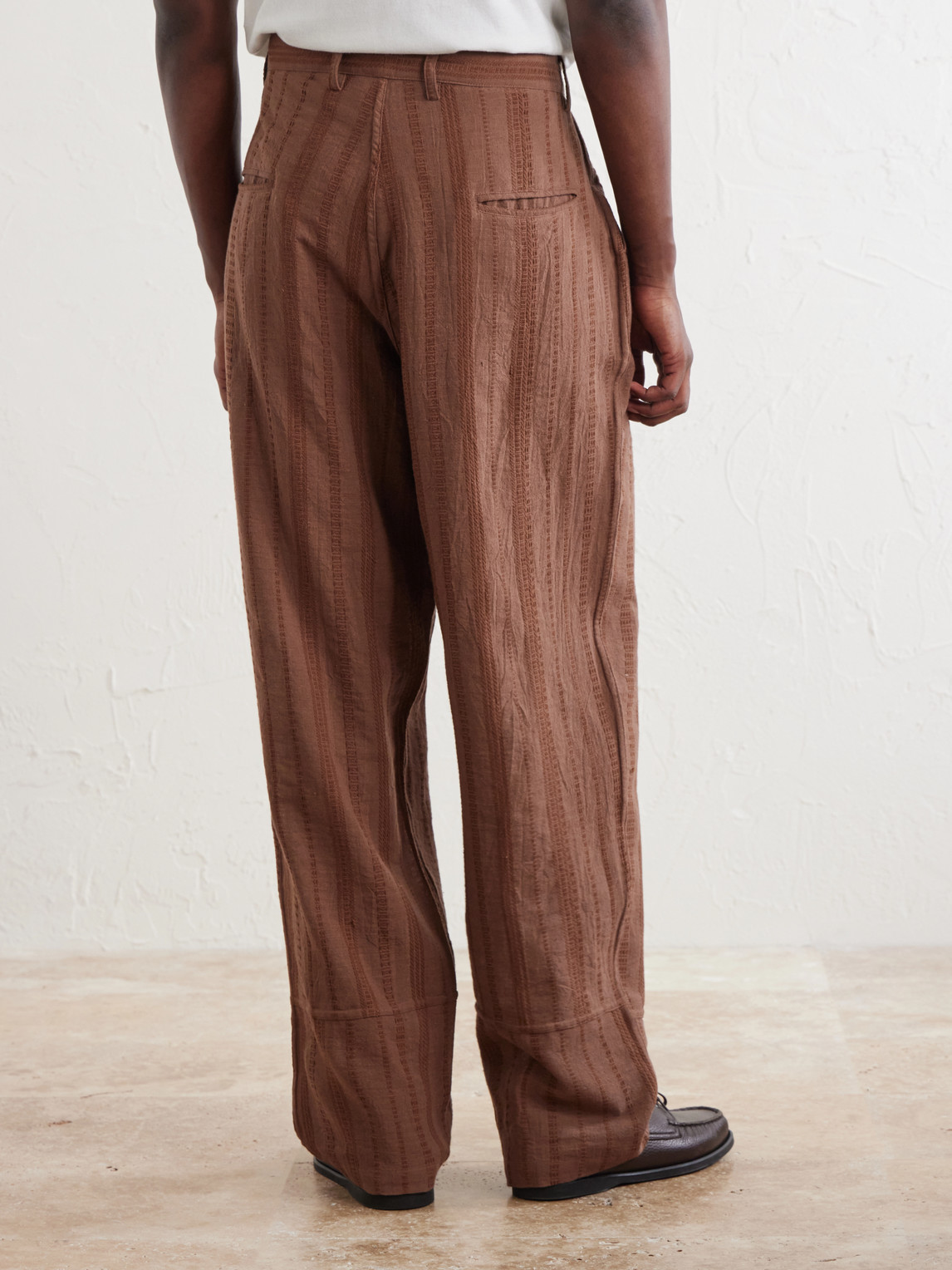 Antonio Straight-Leg Striped Cotton-Canvas Trousers